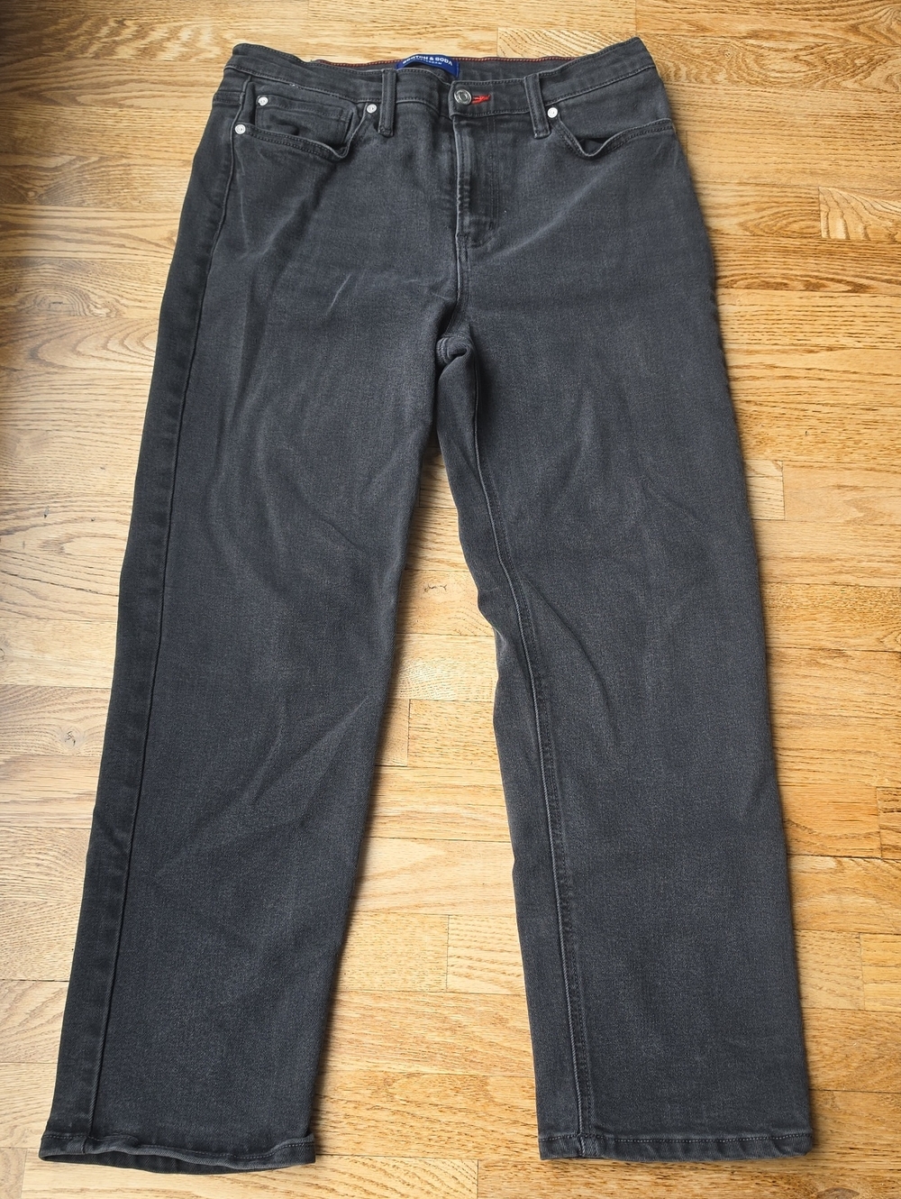 (10) Scotch & Soda Women's Boyfriend Jeans - Charcoal Black Wash Classic Denim